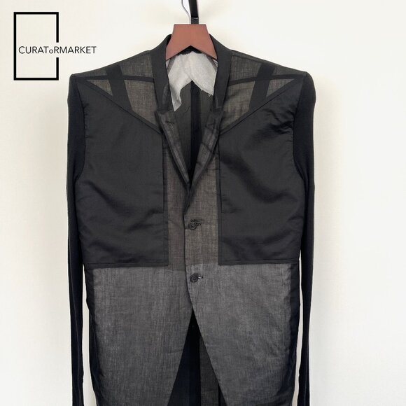 Rick Owens: EU48 GRAIL Runway Sample Cobra Silk Tatlin Jumbo Coat SS24 Lido - Picture 1 of 16